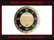 Tachoscheibe NSU Lux 0-120 Kmh Ø75 mm - 1