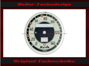 Tachoscheibe für Maico M250 MD250 0 bis140 Ø75 mm mit Ganganzeige