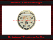 Speedometer Disc for NSU Konsul 0 to 140 Kmh Ø75 mm