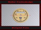 Gauge face NSU Fox Lambretta 0-100 Kmh Ø56 mm