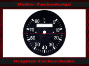 Gauge face NSU Motorcycle chains 0-80 Km H Ø76 mm