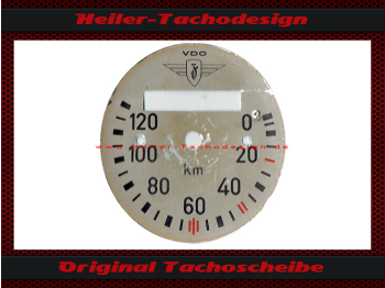 Tachoscheibe für Zündapp Bella Roller 0-120 Kmh Ø55 mm