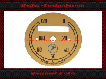 Tachoscheibe für Messerschmitt Kabinenroller KR200 0-120 Kmh Ø56 mm