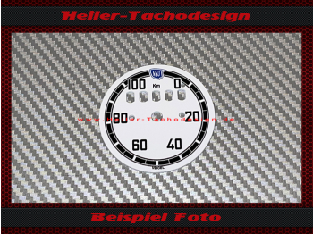 Speedometer Disc for NSU Fox Lambretta 0 to 100 Kmh Ø56 mm - 2