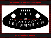 Speedometer Disc Heinkel Tourist Motoroller 0 to 120 Kmh