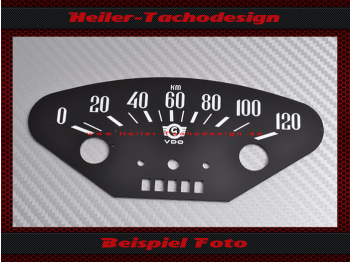 Tachoscheibe für Goggomobil Kleinstwagen Rollermobil 0-120 Kmh