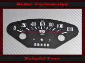 Gauge face Goggomobil Kleinstwagen Rollermobil 0-120 Kmh