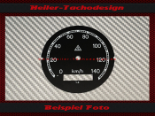 Speedometer dial MZ BK 350 0-140 km/h &Oslash; 78 mm