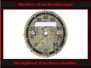 Speedometer Disc for VDO General 0 to 80 Kmh Ø56 mm - 1