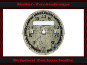 Speedometer Disc for VDO General 0 to 80 Kmh Ø56...