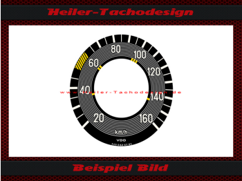 Speedometer Sticker for Mercedes W115 8 Strich-Acht 160 Kmh