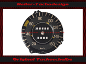 Tacho Aufkleber für Mercedes W115 /8 Strich-Acht 160 Kmh