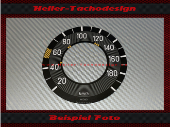 Tacho Aufkleber für Mercedes W115 /8 Strich-Acht 180 Kmh