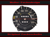 Speedometer Sticker for Mercedes W114 8 Strich-Acht 200 Kmh