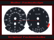 Tachoscheiben für BMW 1er F20 F21 F22 F23 160 Mph zu 260 Kmh 7500 UPM mit l/100km
