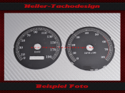 Tachoscheibe für Harley Davidson Sportster 1200 XL Custom 2000 bis 2003 Ø80 Mph zu Kmh