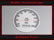 Tachoscheibe für Harley Davidson E Glide Ultra FLHTC 2000 bis 2003 Ø80 Mph zu Kmh