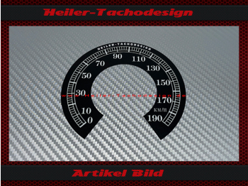 Tacho Aufkleber für Harley Davidson Softail Deuce FXSTDI 2002 bis 2005 Ø100 Mph zu Kmh