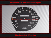 Tachoscheibe für Mercedes W107 R107 450 SL mechanischer Tacho Mph zu Kmh - 2