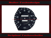 Tachoscheibe für Mercedes W107 R107 450 SL mechanischer Tacho Mph zu Kmh - 2