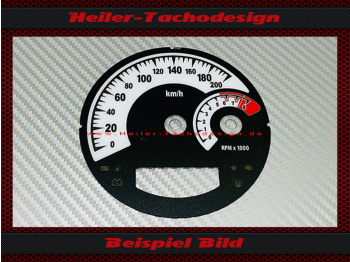 Speedometer Disc for Harley Davidson Dyna Fat Bob FXDF 2004 to 2011 Ø100 Mph to Kmh