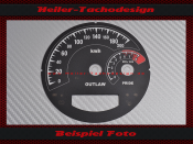 Speedometer Disc for Harley Davidson Softail 2004 to 201 Ø100 Mph to Kmh
