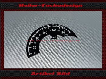 Tacho Aufkleber für Harley Davidson Softail 2004 bis 2011 Ø100 Mph zu Kmh