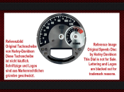 Tacho Aufkleber für Harley Davidson Softail 2004 bis 2013 Ø100 Mph zu Kmh