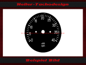 Tachometer VDO General 0 to 40 Ø72 mm