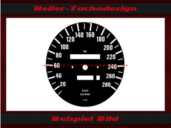 Tachoscheibe für BMW E28 5er E24 6er M5 M6 180 Mph zu 280 Kmh