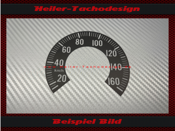 Tacho Aufkleber für Harley Davidson Servicar Police Special 1973 100 Mph zu 160 Kmh