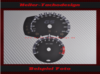 Tachoscheiben für BMW F800 GS 2013 150 Mph zu 240 Kmh 10000 UPM