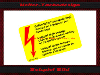 Aufkleber für Mercedes Benz gefährliche Hochspannung für Mercedes Oldtimer