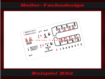 Aufkleber für Mercedes Benz M116 C107 W107 W116 mit D-Jet Tronic