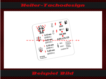 Aufkleber für Mercedes Benz Motordaten M110 Motoren