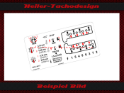 Sticker for Engine Data for Mercedes Benz M116 M117 Engines