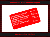 Sticker for Air Conditioning for Mercedes Benz R107 W123...