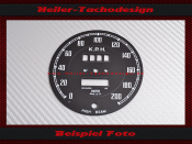 Speedometer Disc for Smiths 1970 MGB Ø92 120 Mph...