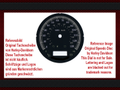 Speedometer Sticker for Harley Davidson Road King Classic FLHRC 2006 to 2010 Ø100 Mph to Kmh