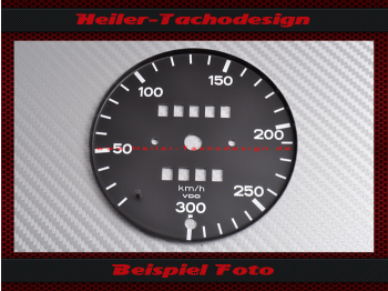 Speedometer Disc for Porsche 911 1963 to 1983 Modified 300 Kmh Dimmed Headlights below