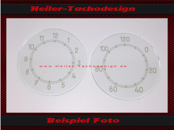 Speedometer or clock glass scales for DKW F8 166 VDO Ø96 mm