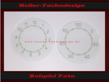 Tacho oder Uhr Glas Glasskalen VDO DKW F8 166 Ø96 mm