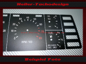 Tachoscheibe für DMC DeLorean Motor Company Original Umrechnung Mph zu Kmh