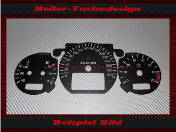 Tachoscheibe für Mercedes W208 Clk 55 AMG 300 Kmh