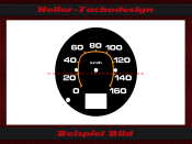 Tachoscheibe für Hummer H1 Mph zu Kmh - 2