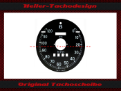 Tachoscheibe für Bentley Mk VI R Type 1953 120 Mph zu 200 Kmh
