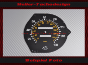 Tachoscheibe für Mercedes W107 R107 450SL 1977 mechanischer Tacho 160 Mph zu 260 Kmh