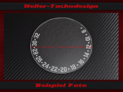 Speedometer Glass Traktormeter Güldner G40S 7 to 32 kmh