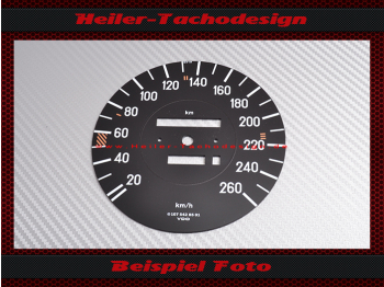 Tachoscheibe für Mercedes W107 R107 500 SL elektronischer Tacho Mph zu Kmh