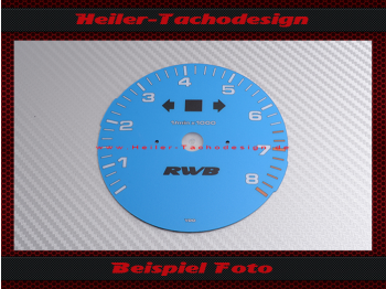 Drehzahlmesser Zifferblatt für Porsche 911 964 993 ohne Bordcomputer 8000 UPM
